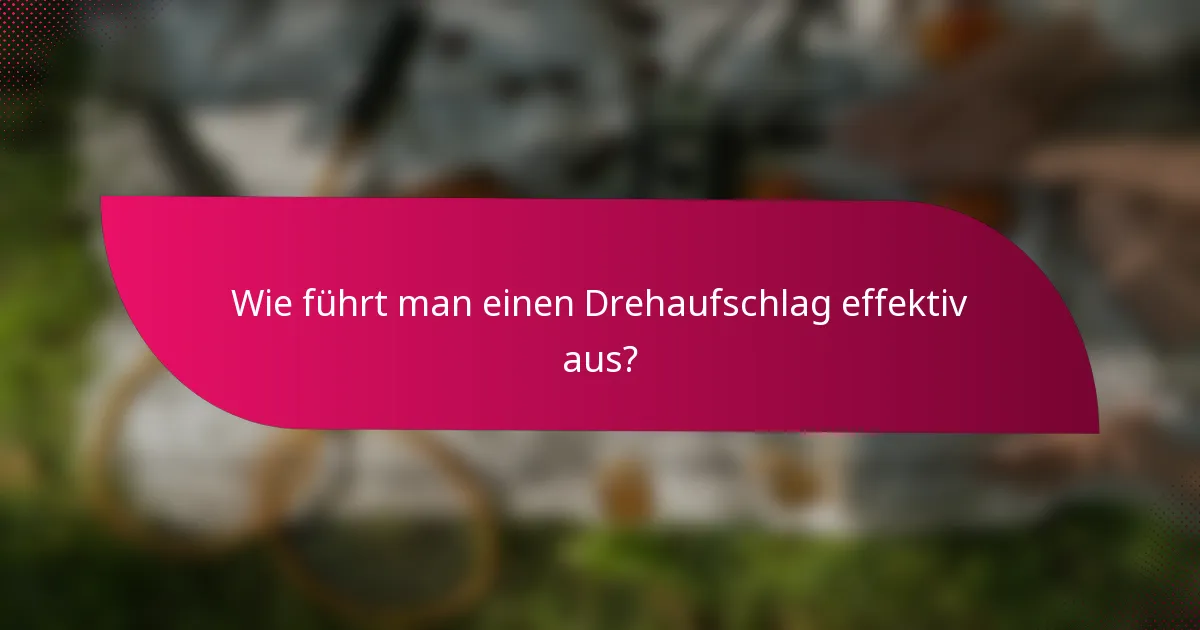 Wie führt man einen Drehaufschlag effektiv aus?